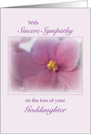 Sympathy Loss of Goddaughter card