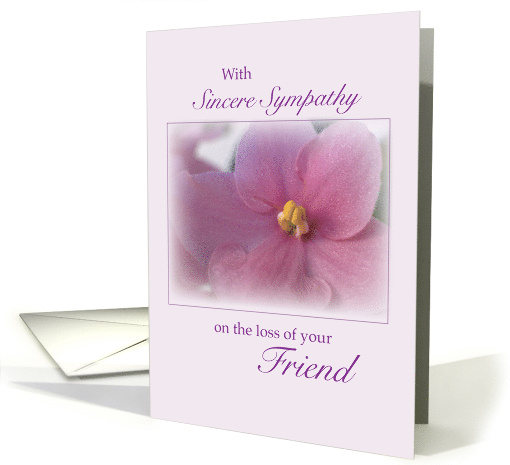 Sympathy Loss of Friend Flower card (527744)