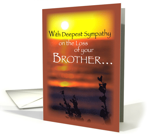 Sunset Sympathy Loss Of Brother Card 527772