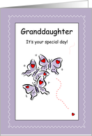 Granddaughter Birthday Butterflies card