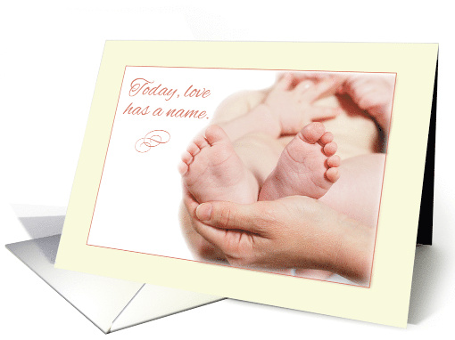 Baby Announcement Feet Religious card (539033)