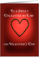Daughter in Law Chocolate Heart Valentine card