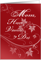 Leaves and Hearts Mom Valentines Day card
