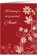 Flowers and Leaves Aunt Valentines Day card