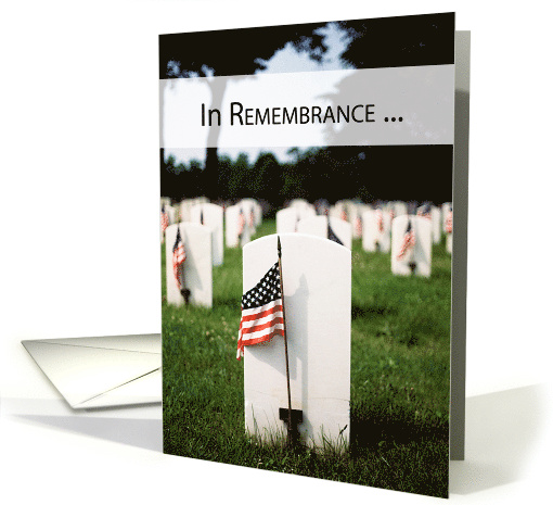 In Remembrance Military Patriotic Sympathy card (544276)