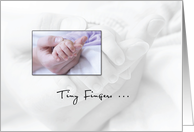 Baby Fingers New Baby Congratulations card