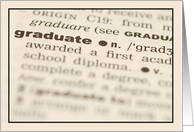 Graduation Dictionary Definition card
