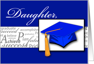Daughter Graduation with Blue Cap and Tassel card