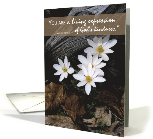 Flowers Thank You Religious card (571123)