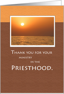 Sunset Priest Thank You card