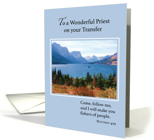 Priest on Transfer Mountain Lake With Appreciation card (572138)