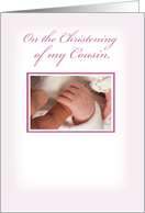 Christening of Baby cousin card