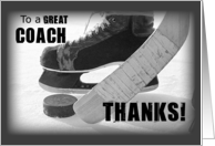 Thank You Hockey Coach Cards From Greeting Card Universe