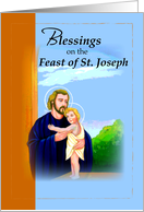 Feast of St Joseph Blessings card