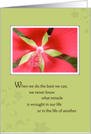 Support and Encouragement Flower card