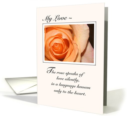 Orange Rose My Love Couple card (592269)
