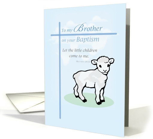 Brother Baptism Blue Lamb card (596858)