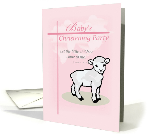 Baptism Party Invitation Baby Girl card (596872)