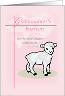 Goddaughter Baptism Pink Sheep card