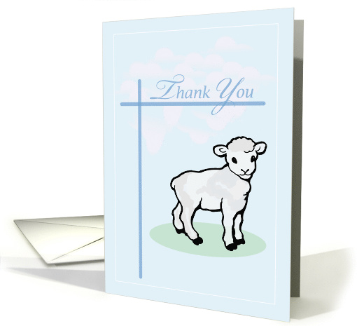 Thank You Christening Gift Boy card (596893)