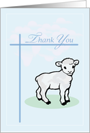 Thank You Christening Gift Boy card