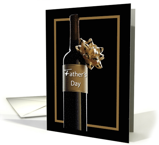 Happy Father's Day Wine Bottle with Bow card (618344)