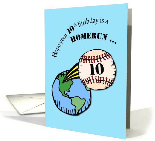10th Birthday Baseball Home Run Out of World card (625352)