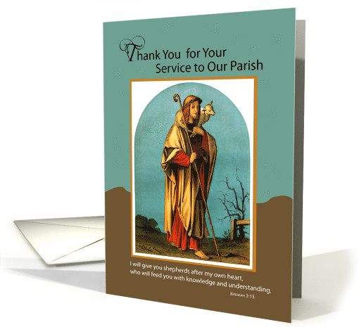 Thank You to Priest for Parish Service Good Shepherd card (645315)