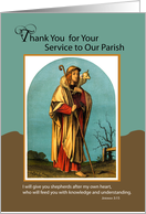 Thank You to Priest for Parish Service Good Shepherd card