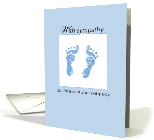 Sympathy Loss of Baby Boy Footprints card (646449)
