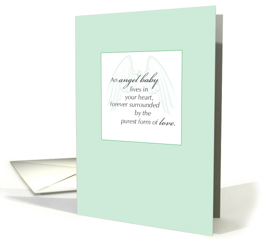 Premature Baby Sympathy Angel Baby No Gender card (646474)