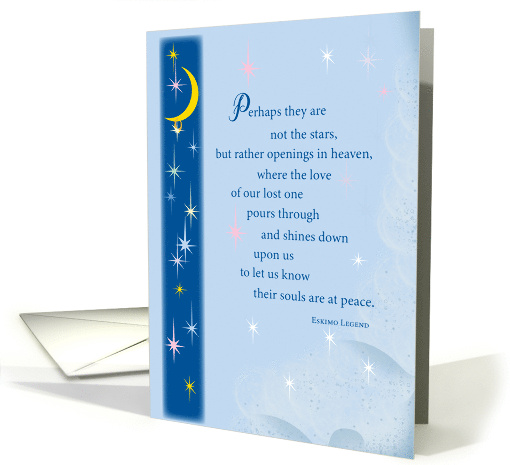 Preemie Sympathy Angel Baby Sky and Stars card (646478)