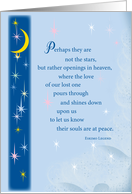 Loss of Child Sympathy Sky and Stars card
