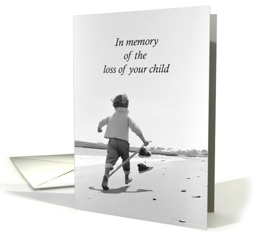 Loss of Child Sympathy Child Walking on Beach card (646496)
