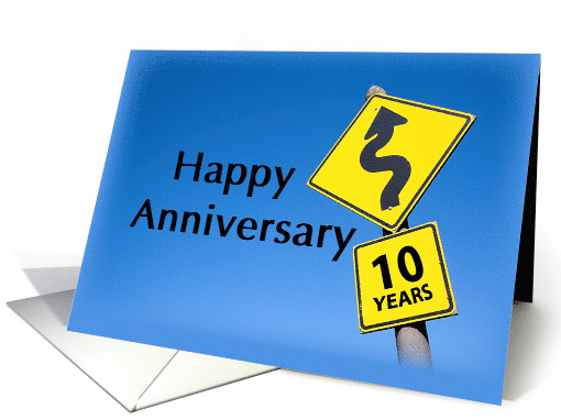10th Year Business Anniversary Company Corporate Congratulations card
