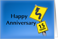15th Year Business Anniversary Company Corporate Congratulations card