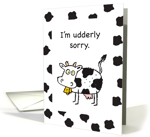 I'm Sorry with Cow Cute Apology card (670272)