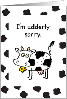 I’m Sorry with Cow Cute Apology card