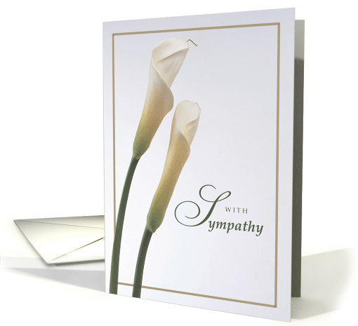 With Sympathy Calla Lily Simple card (679144)
