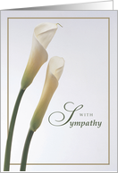 With Sympathy Calla Lily Simple card
