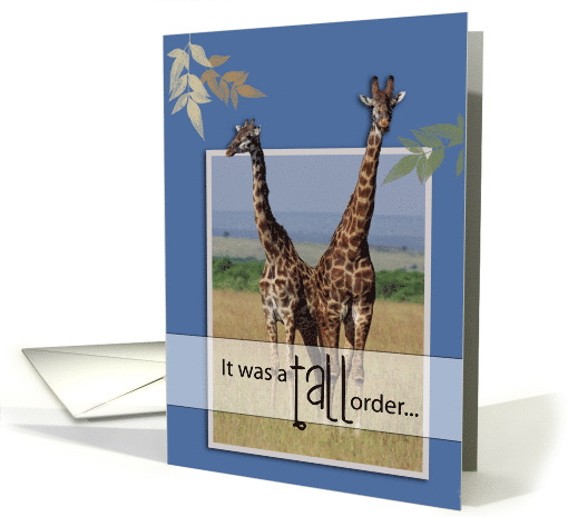 Congratulations Job Well Done Giraffe card (679326)