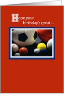 All Sports Birthday card