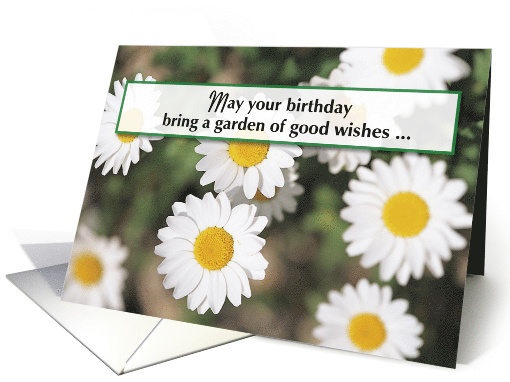 Birthday Wishes with Garden of Daisies card (679886)