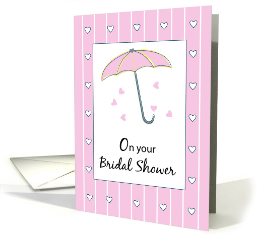Bridal Shower Pink Umbrella card (682942)