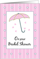 Bridal Shower Pink Umbrella card