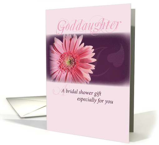 Goddaughter Bridal Shower Pink Daisy card (683002)