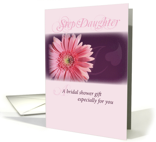 Step Daughter Bridal Shower Pink Daisy card (683014)