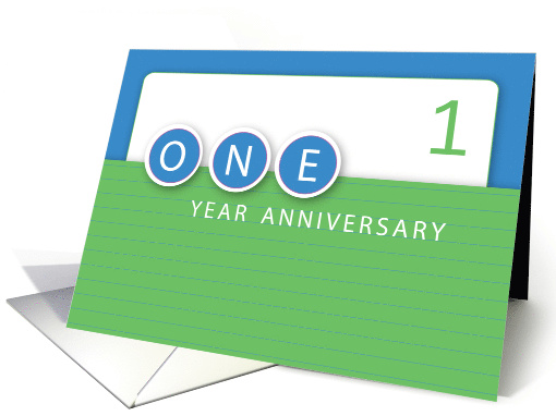 1 Year Employee Anniversary Congratulations card (683718)