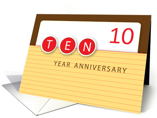 10 Year Employee Anniversary Congratulations card (683757)