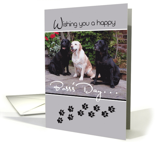 Boss's Day From All of Us with Labrador Dogs card (695146)